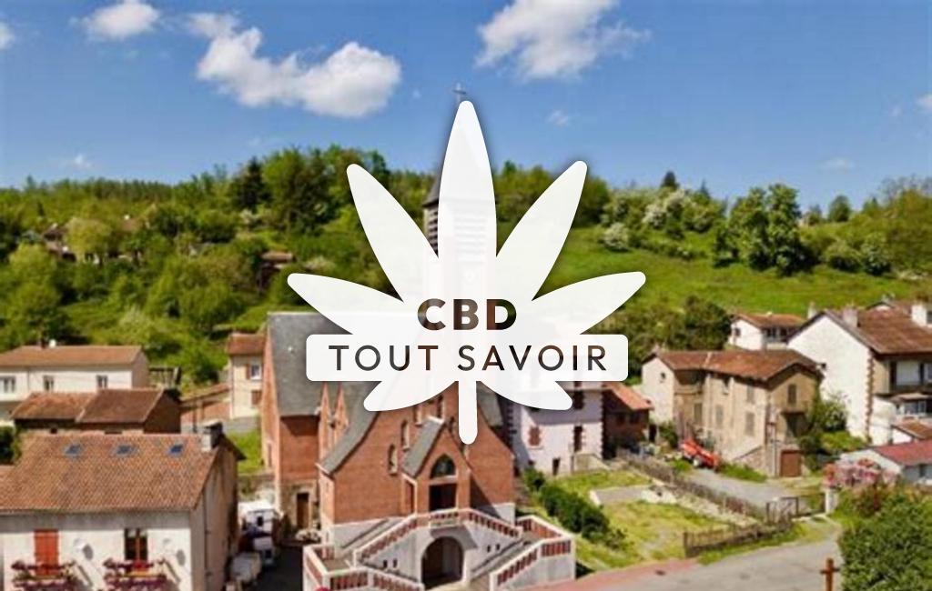 Village à Combes avec feuille Cannabis CBD