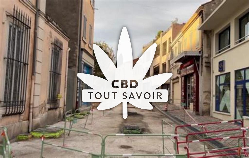 Village à Avene avec feuille Cannabis CBD