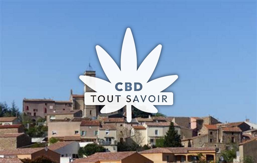 Village à Le-Bousquet-D'Orb avec feuille Cannabis CBD