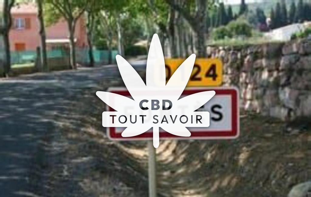 Village à Fontes avec feuille Cannabis CBD