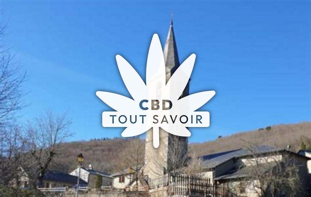 Village à Fraisse-sur-Agout avec feuille Cannabis CBD