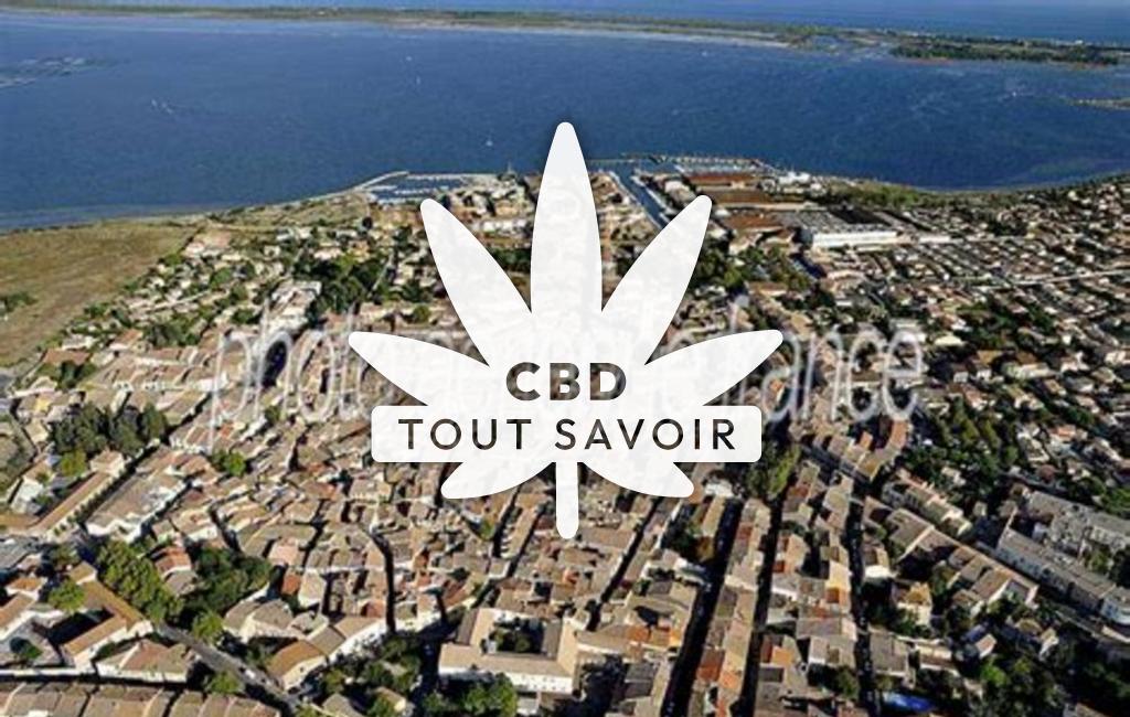 Village à Marseillan avec feuille Cannabis CBD
