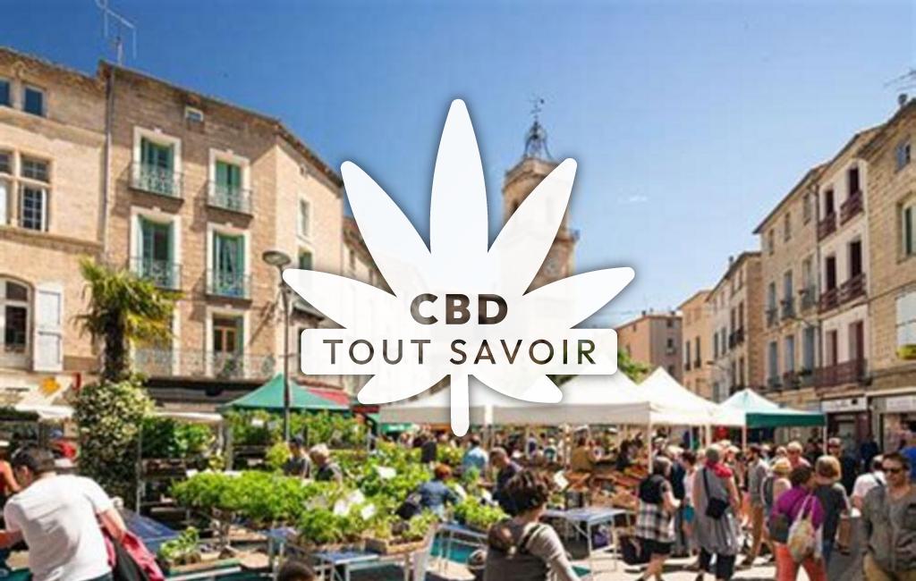 Village à Vendres avec feuille Cannabis CBD