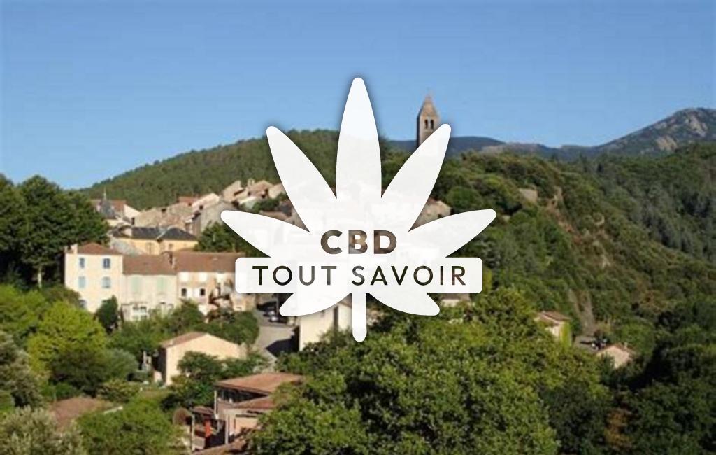 Village à Saint-Julien avec feuille Cannabis CBD