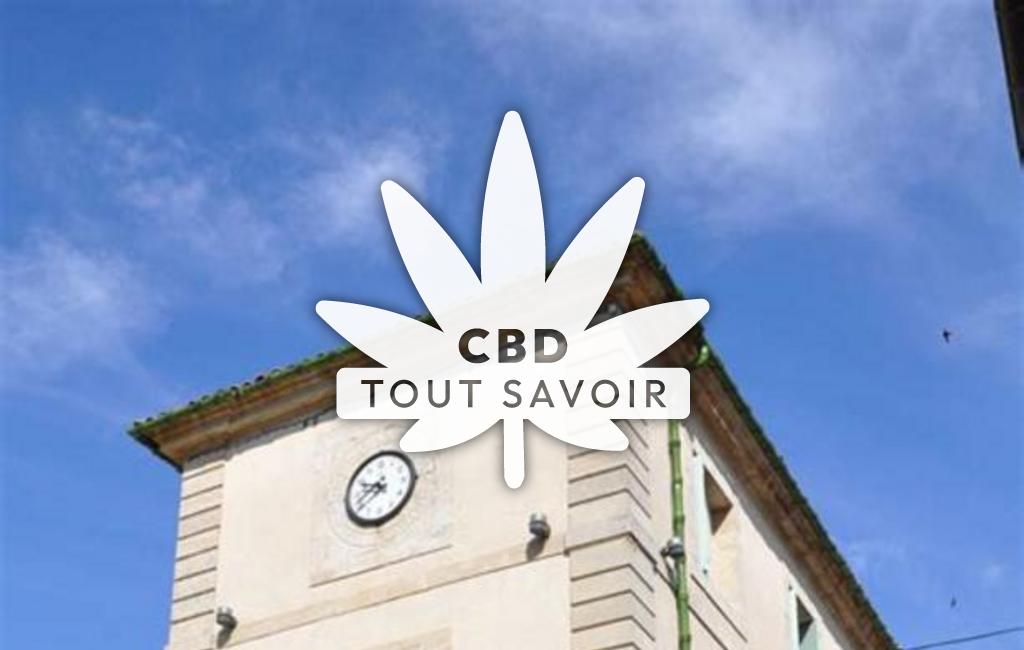 Village à Serignan avec feuille Cannabis CBD