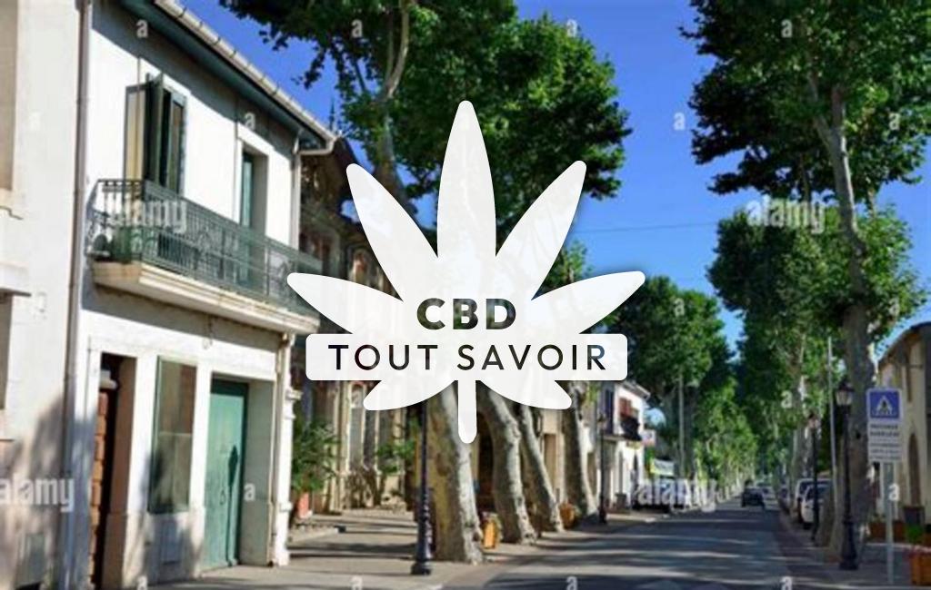 Village à Cers avec feuille Cannabis CBD
