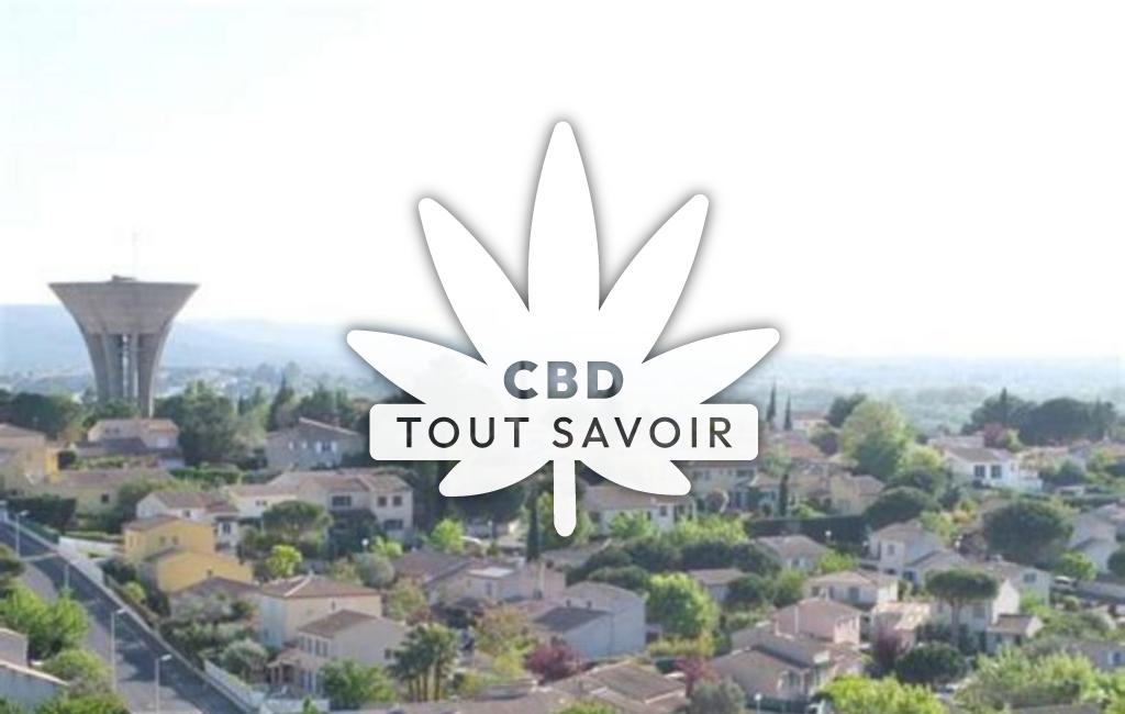 Village à Saint-Jean-de-Vedas avec feuille Cannabis CBD