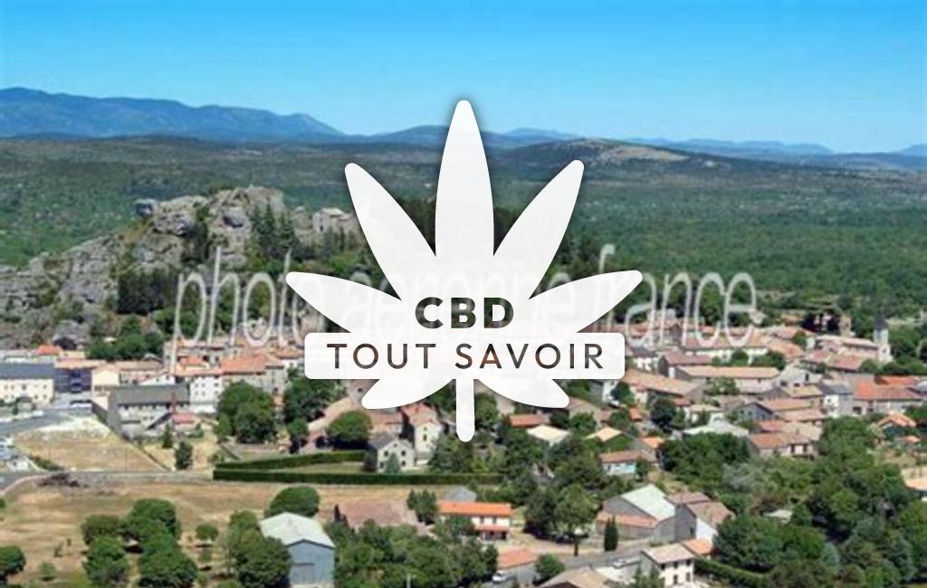 Village à Le-Caylar avec feuille Cannabis CBD