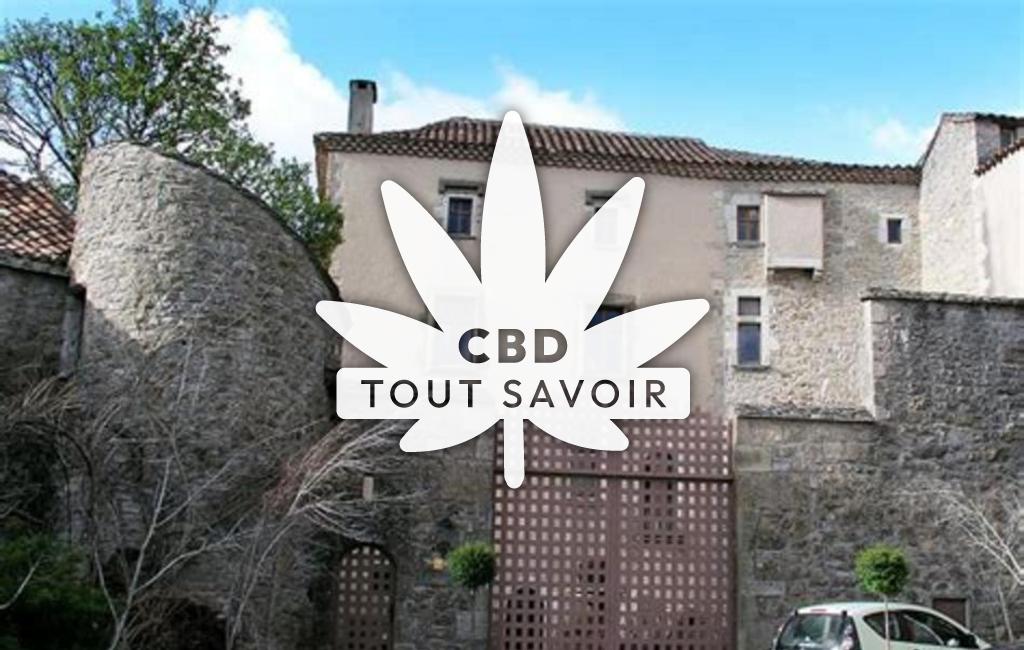 Village à Le-Cros avec feuille Cannabis CBD