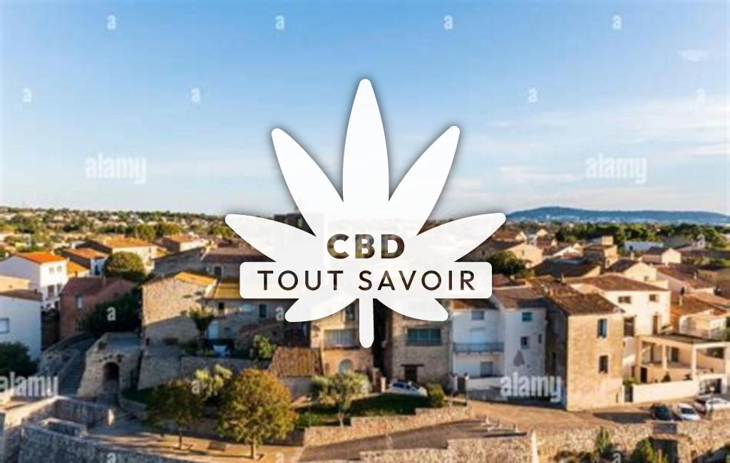Village à Balaruc-le-Vieux avec feuille Cannabis CBD