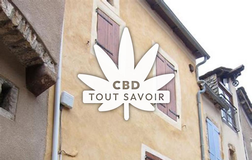 Village à Bessan avec feuille Cannabis CBD