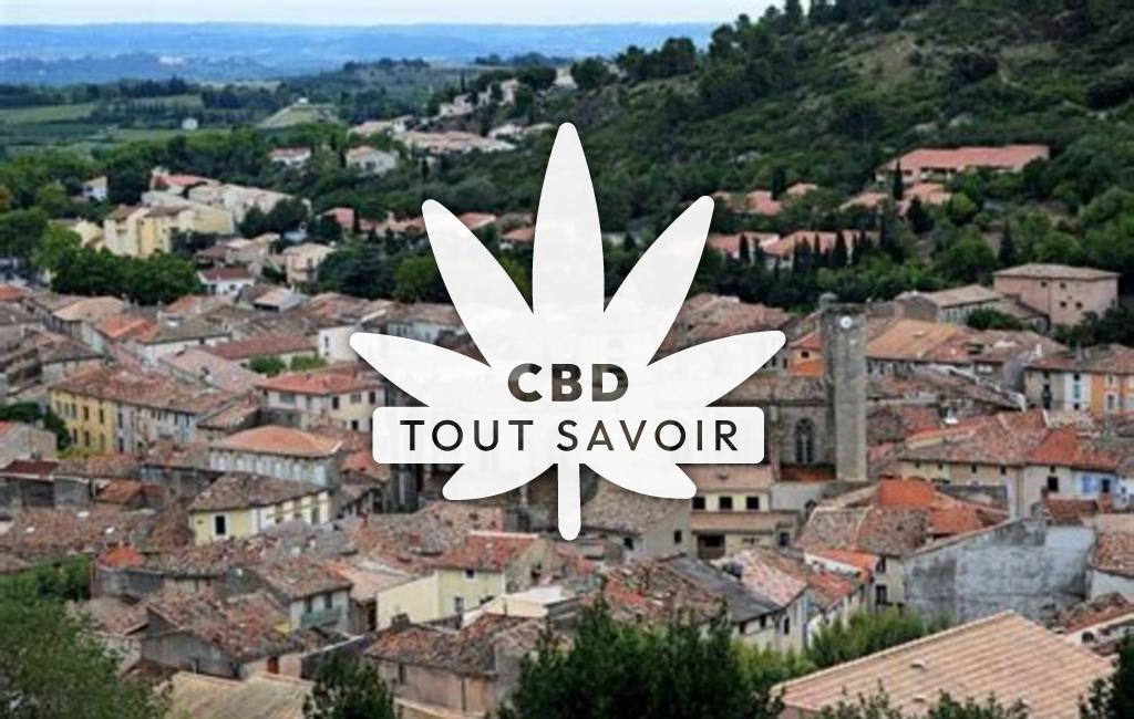Village à Les-Aires avec feuille Cannabis CBD