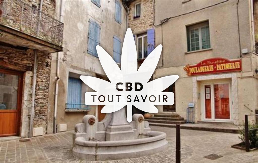 Village à Saint-Gervais-sur-Mare avec feuille Cannabis CBD