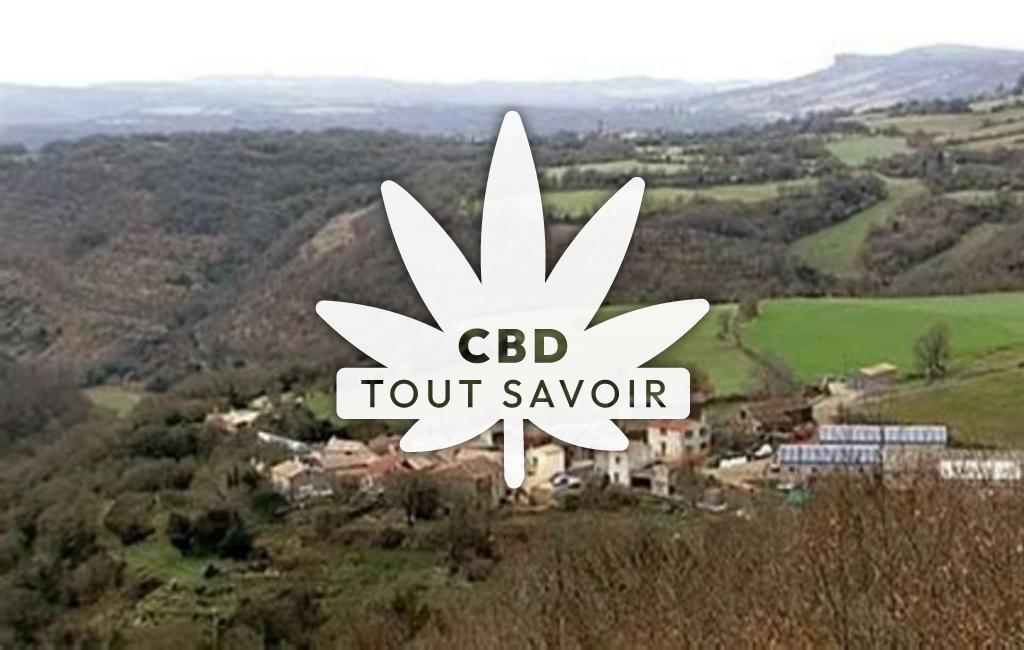 Village à Romiguieres avec feuille Cannabis CBD