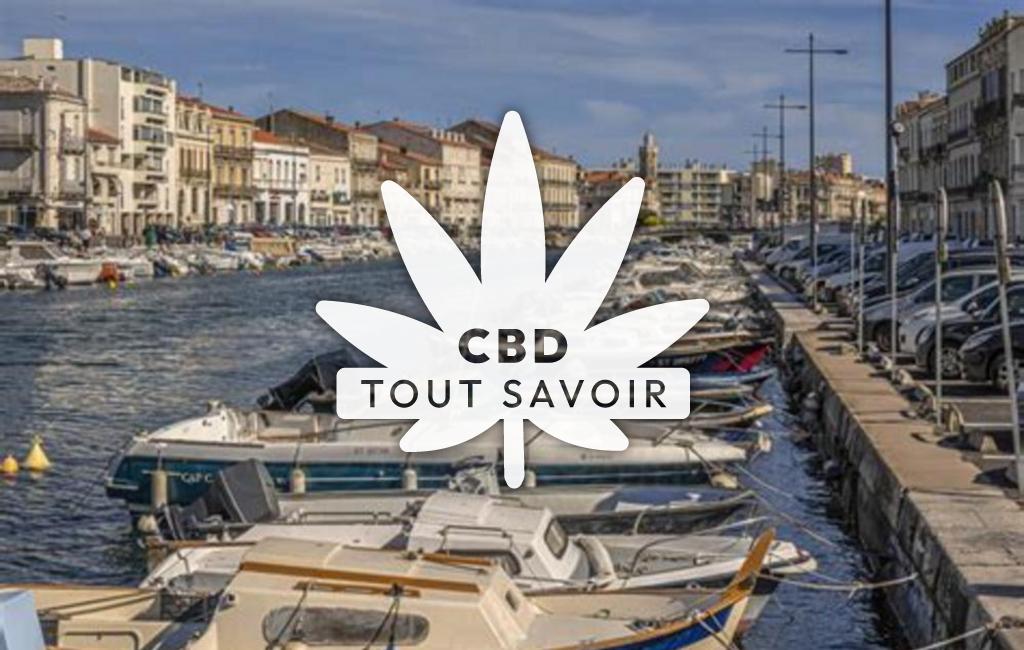 Village à Le-Bosc avec feuille Cannabis CBD