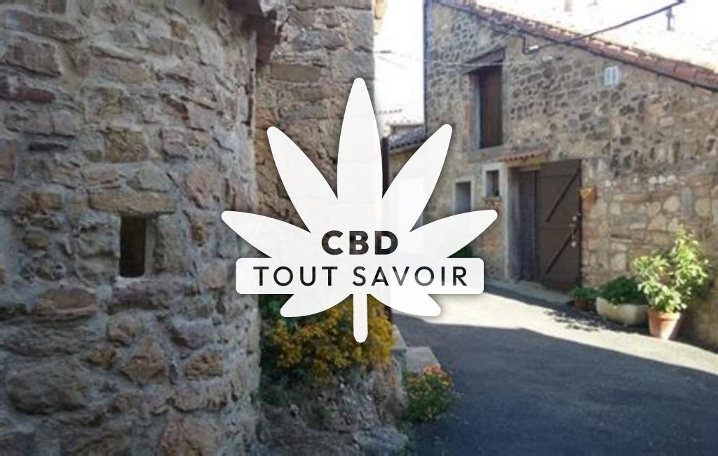 Village à Olmet-Et-Villecun avec feuille Cannabis CBD