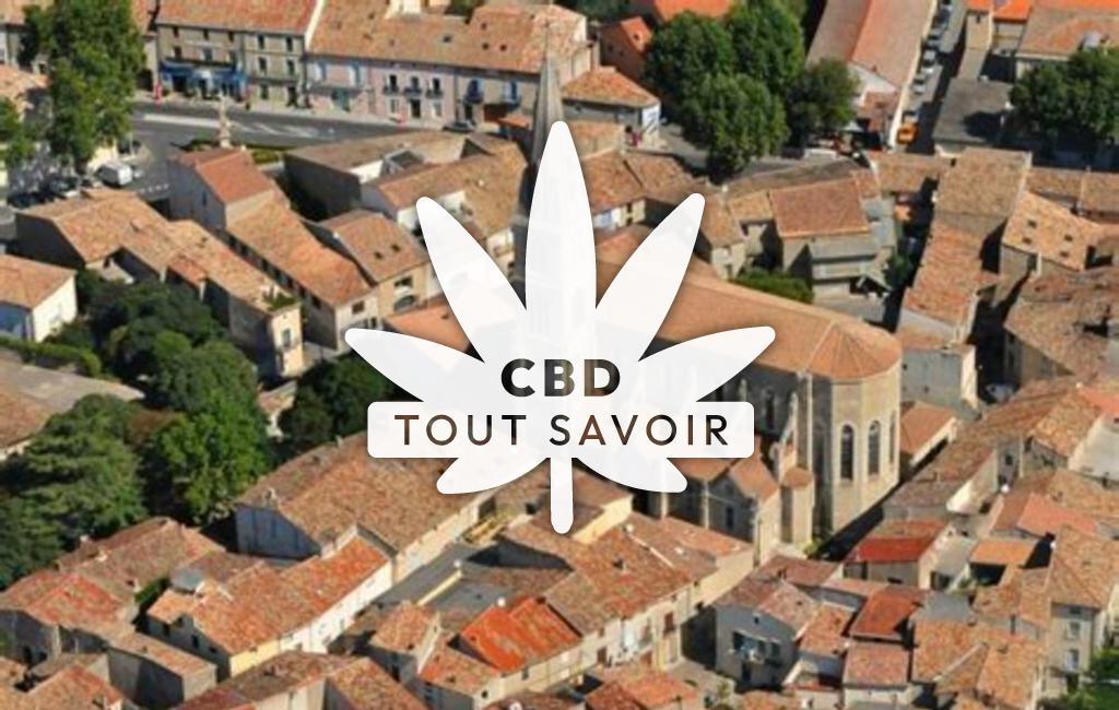 Village à Saint-Andre-de-Sangonis avec feuille Cannabis CBD