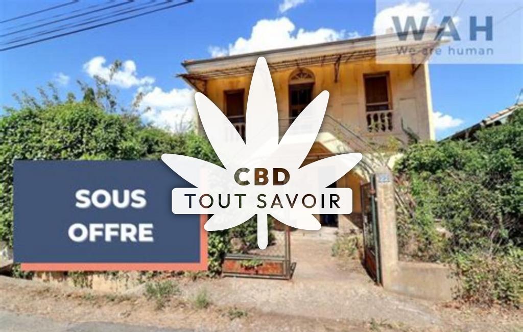 Village à Aspiran avec feuille Cannabis CBD