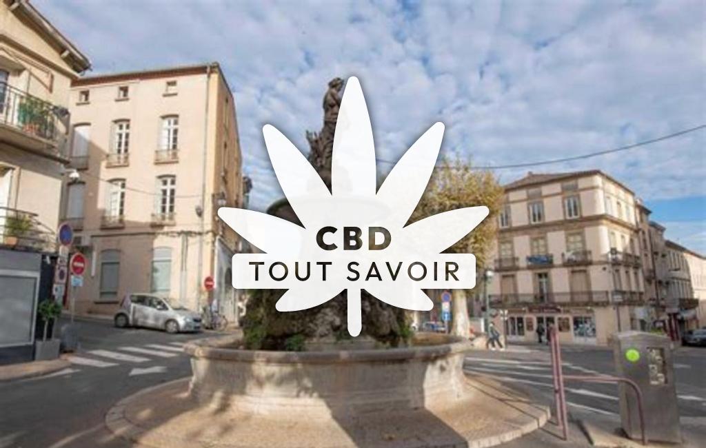 Village à Clermont-l'Herault avec feuille Cannabis CBD