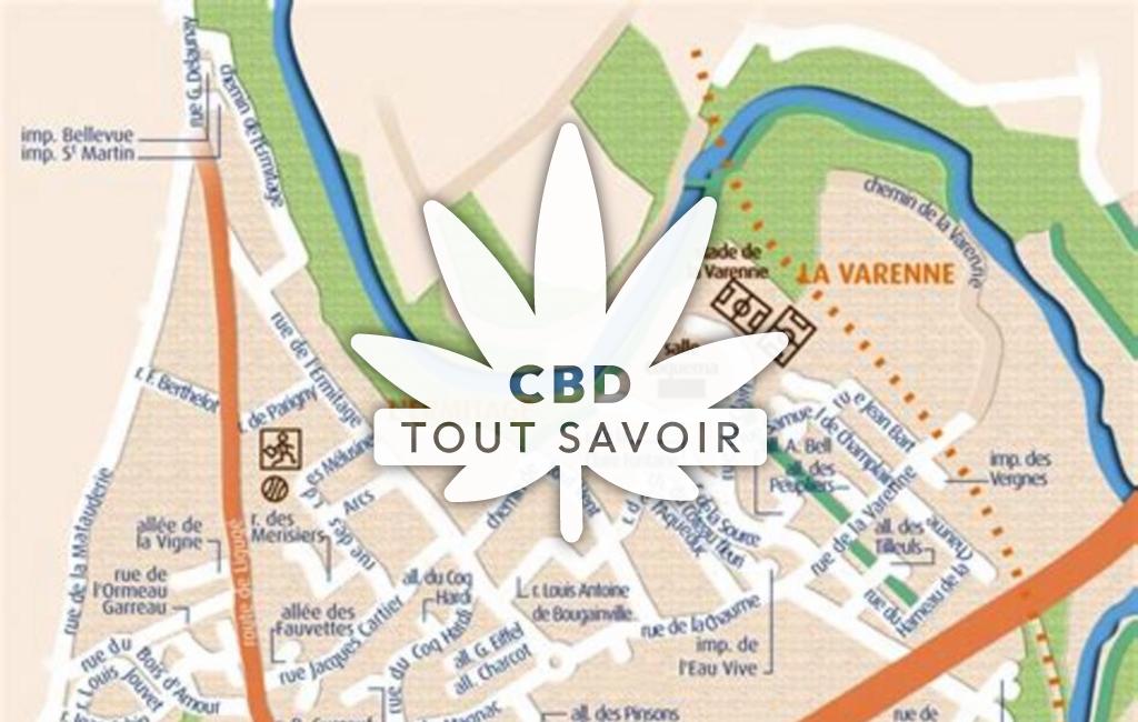 Village à Saint-Benoit-des-Ondes avec feuille Cannabis CBD