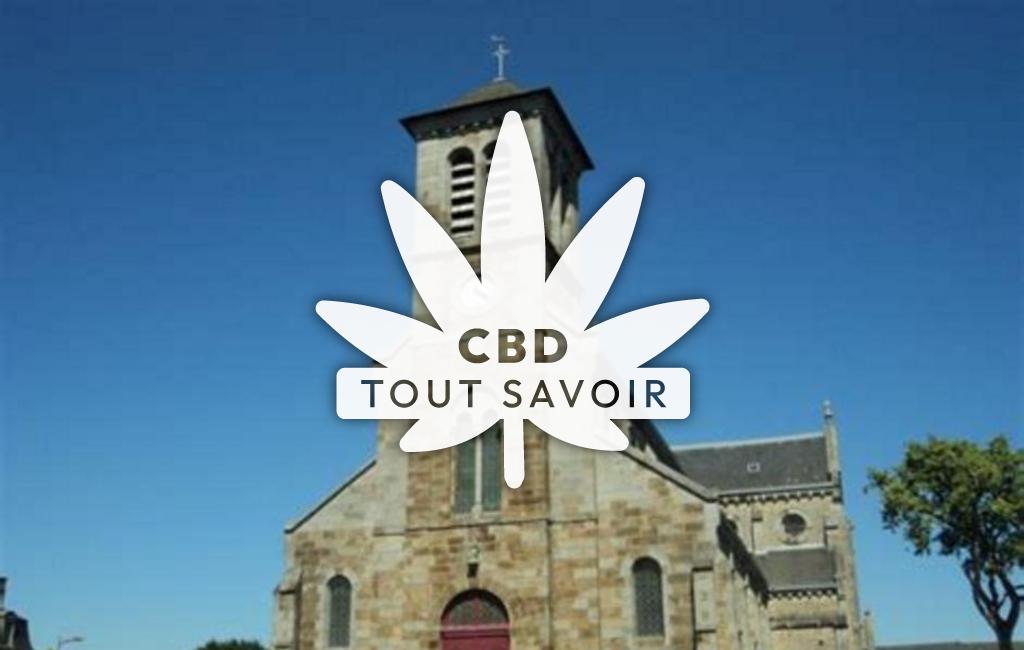 Village à La-Boussac avec feuille Cannabis CBD