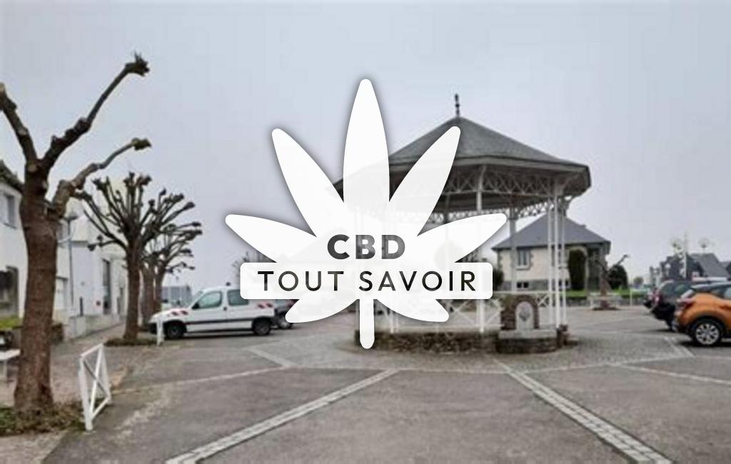 Village à Javene avec feuille Cannabis CBD