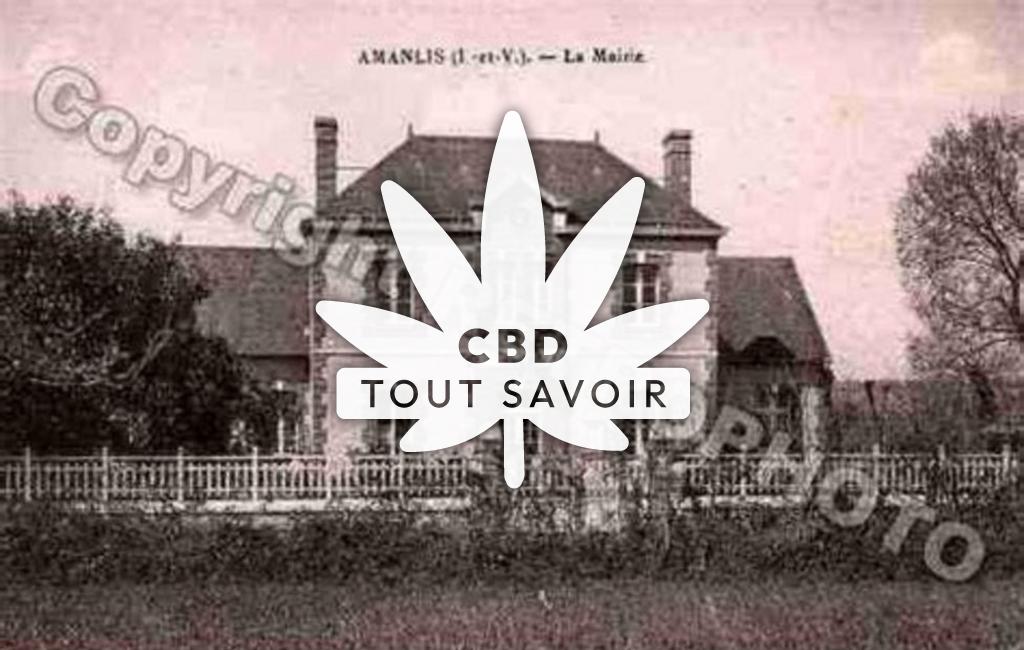 Village à Amanlis avec feuille Cannabis CBD