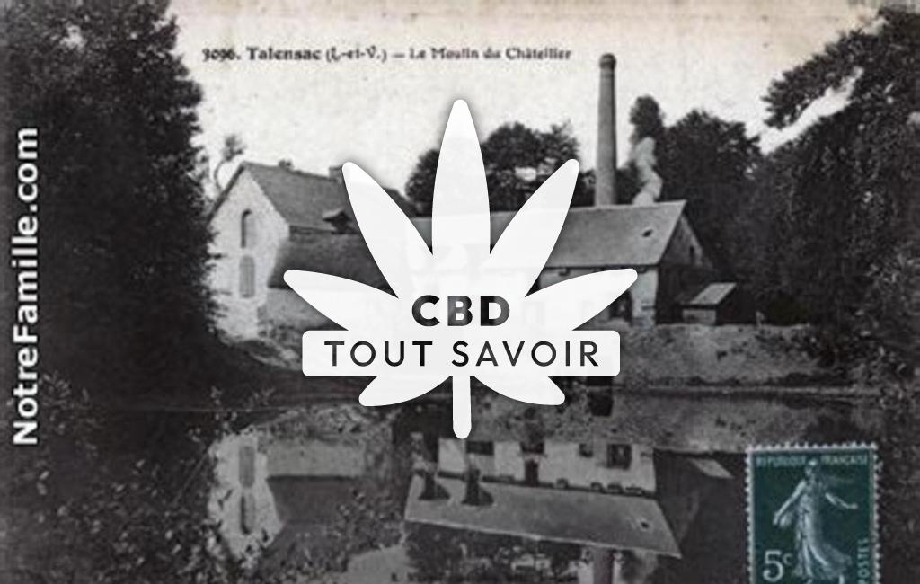 Village à Talensac avec feuille Cannabis CBD
