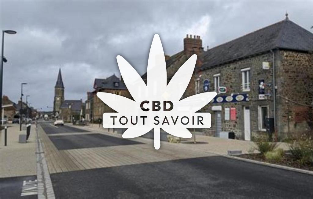 Village à Saint-Domineuc avec feuille Cannabis CBD