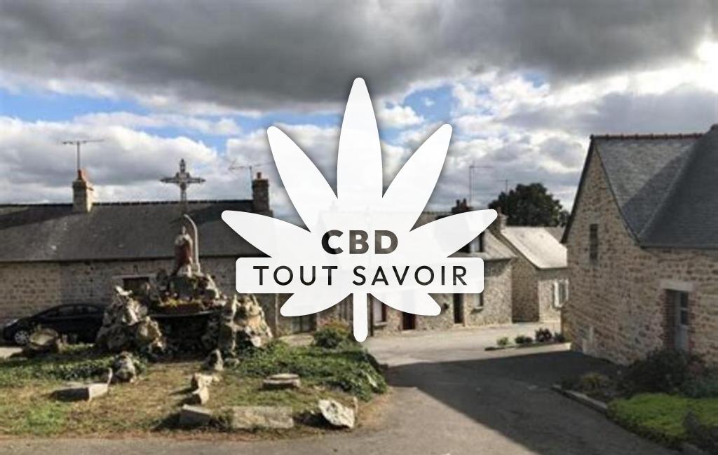Village à Marpire avec feuille Cannabis CBD