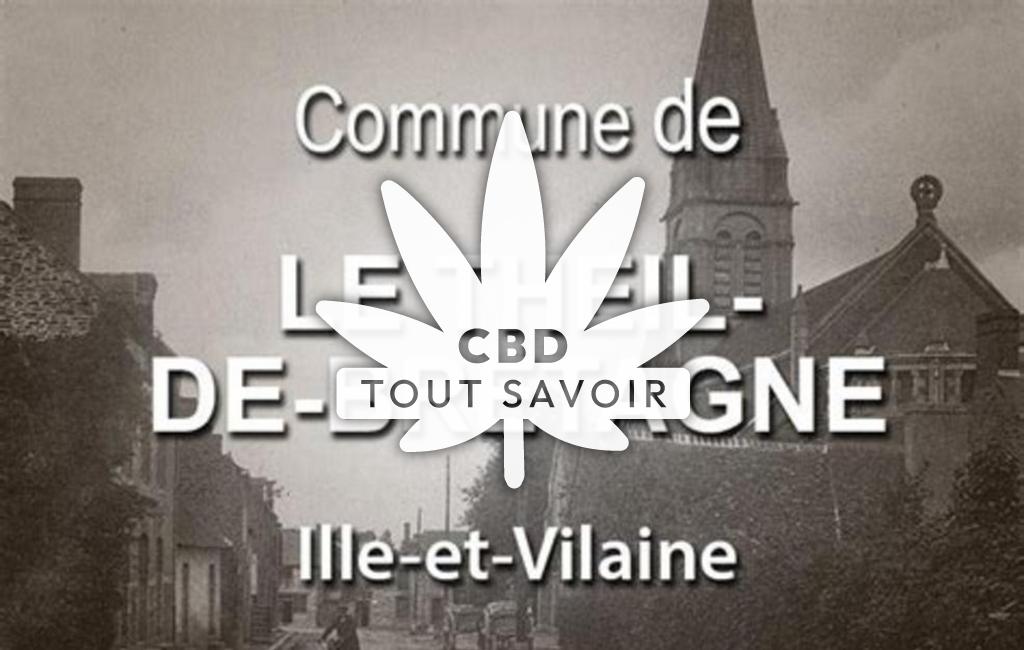 Village à Le-Theil-de-Bretagne avec feuille Cannabis CBD