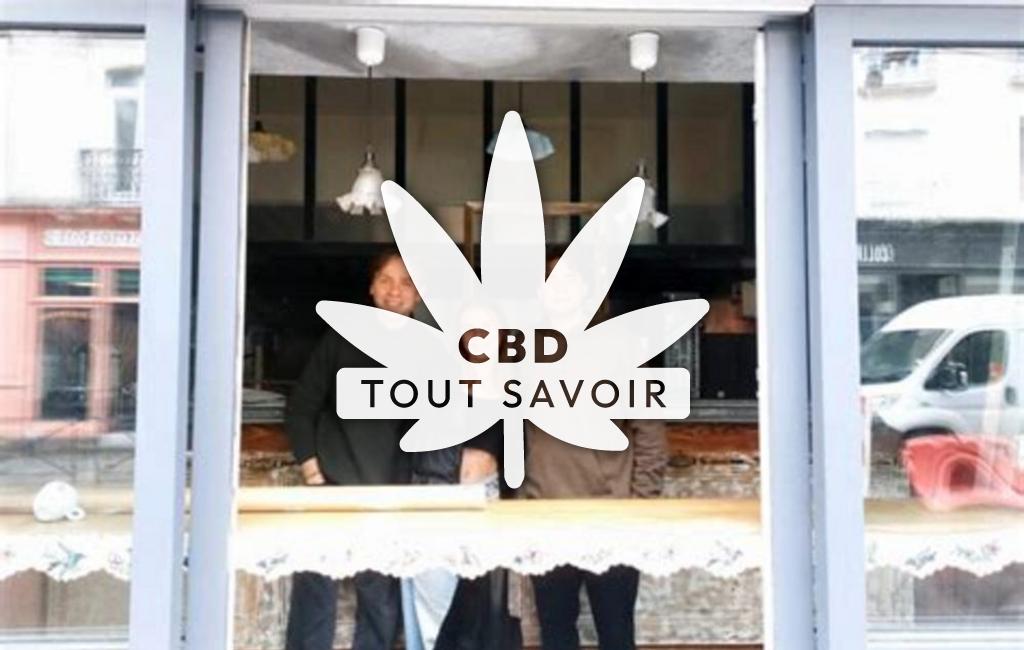 Village à Mouaze avec feuille Cannabis CBD