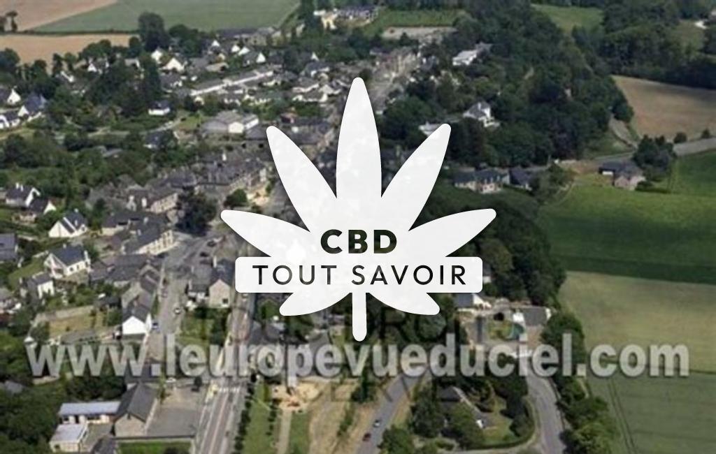 Village à Saint-Germain-sur-Ille avec feuille Cannabis CBD
