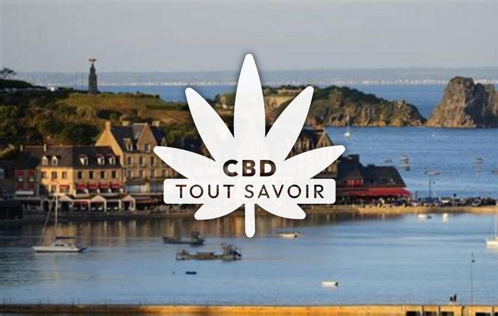 Village à Cancale avec feuille Cannabis CBD
