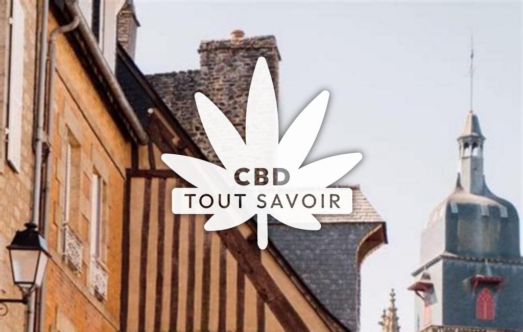 Village à Fougeres avec feuille Cannabis CBD