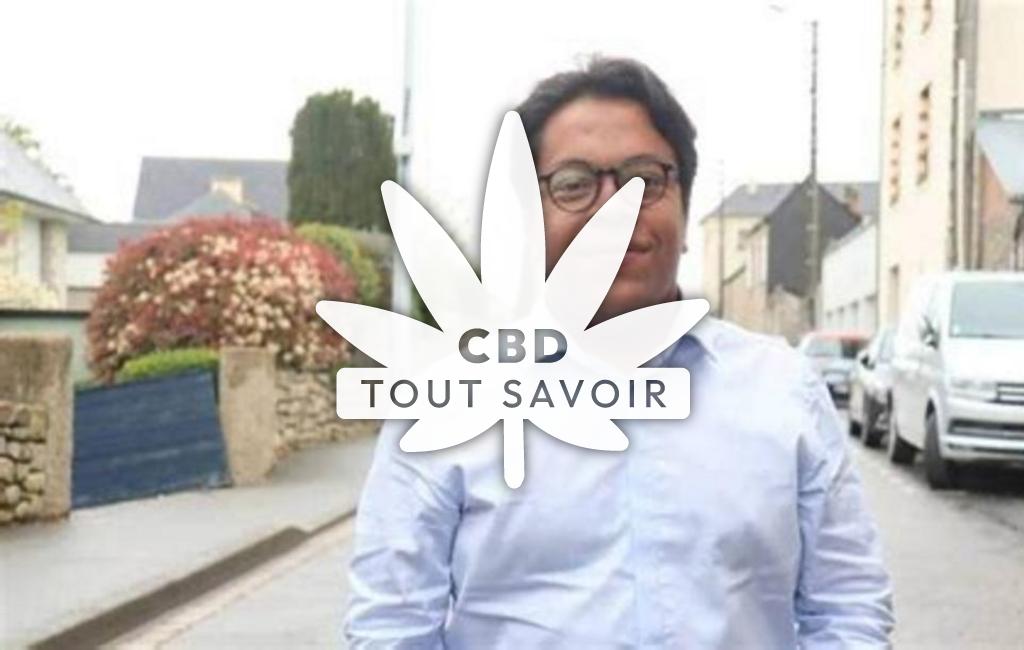 Village à Chavagne avec feuille Cannabis CBD