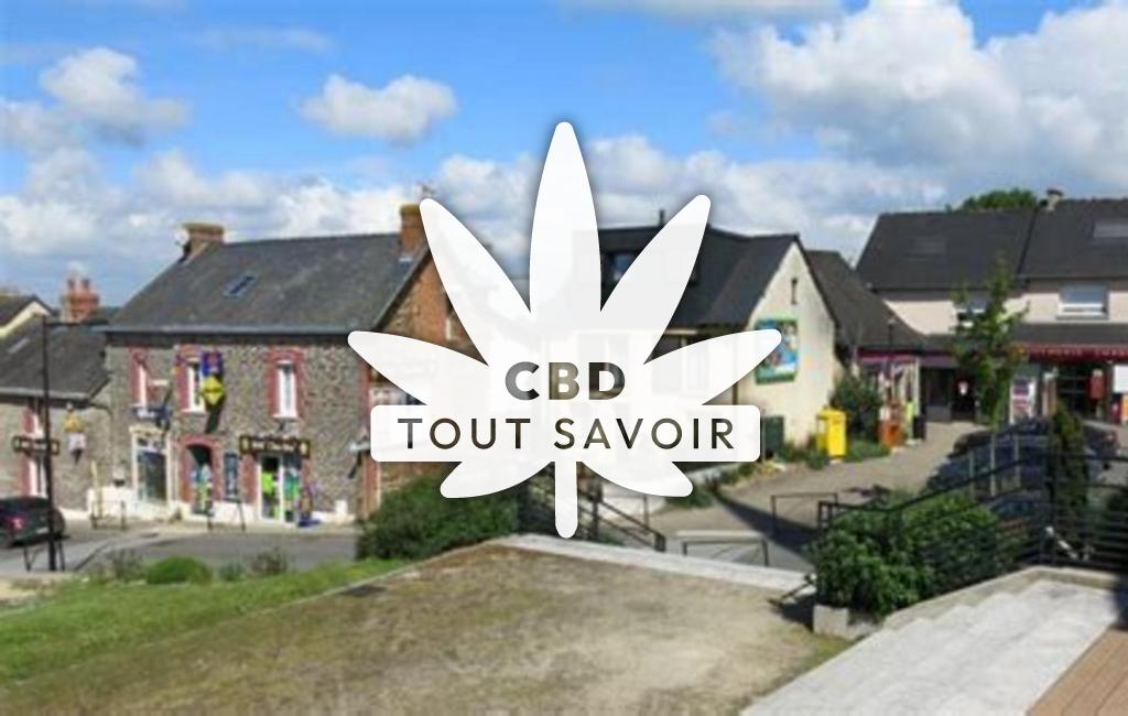 Village à Crevin avec feuille Cannabis CBD