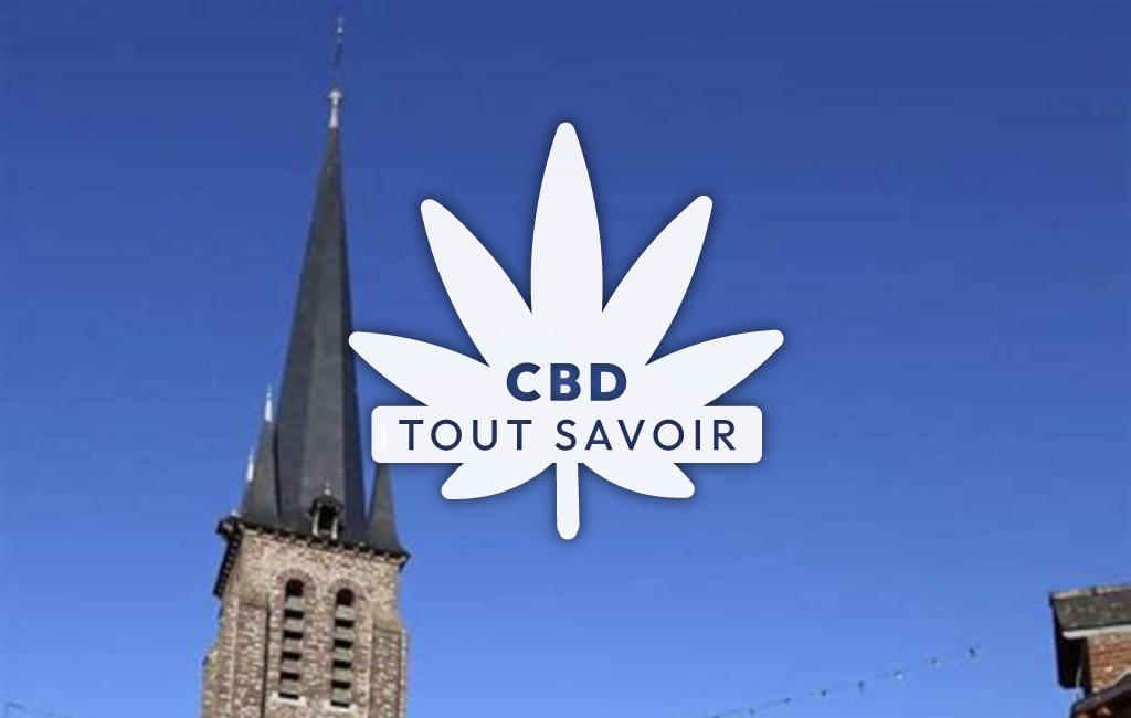 Village à Le-Petit-Fougeray avec feuille Cannabis CBD