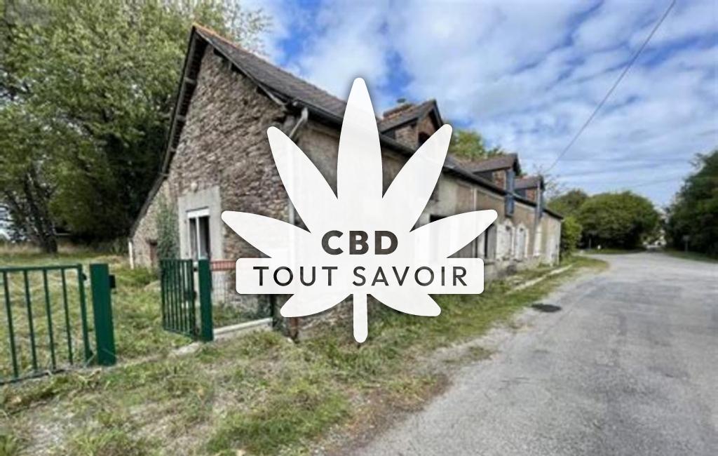 Village à Saulnieres avec feuille Cannabis CBD