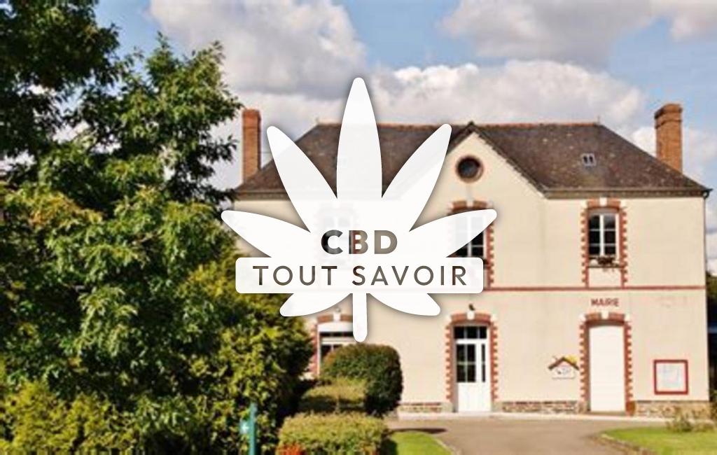 Village à Bovel avec feuille Cannabis CBD
