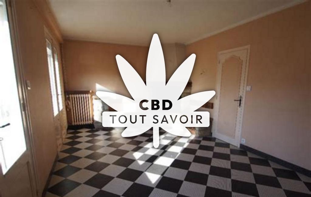 Village à Comblessac avec feuille Cannabis CBD