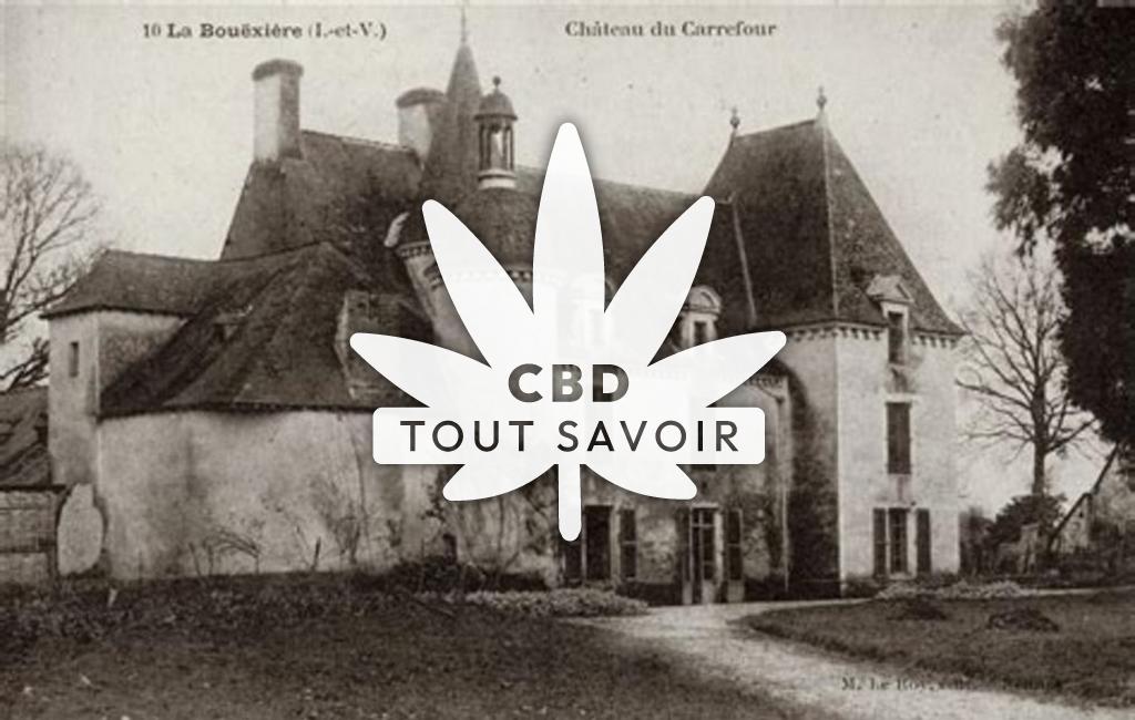 Village à La-Bouexiere avec feuille Cannabis CBD