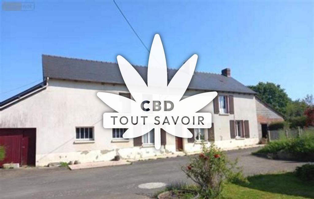 Village à Landujan avec feuille Cannabis CBD