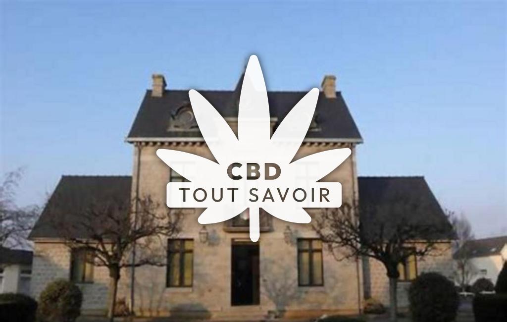 Village à Medreac avec feuille Cannabis CBD