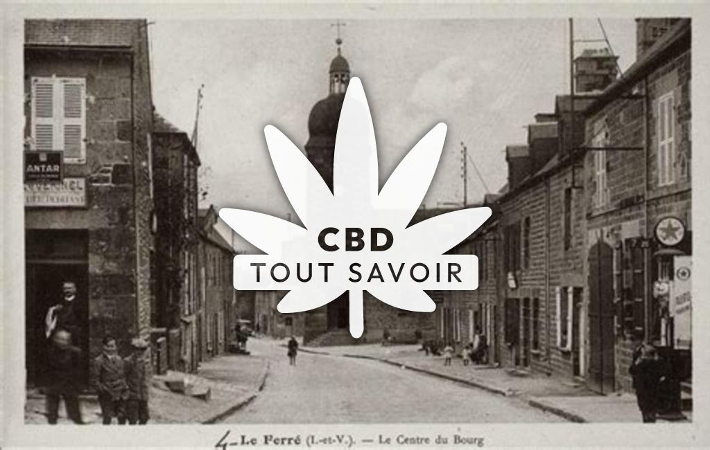 Village à Le-Ferre avec feuille Cannabis CBD