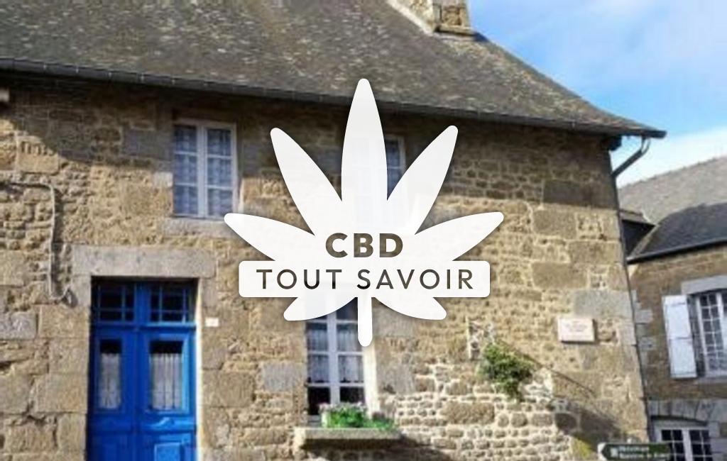 Village à Poilley avec feuille Cannabis CBD