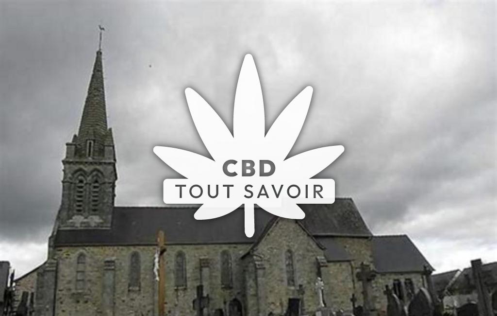 Village à Landavran avec feuille Cannabis CBD