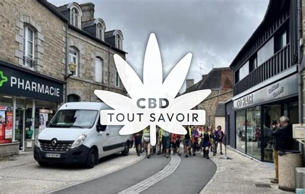 Village à Maen-Roch avec feuille Cannabis CBD