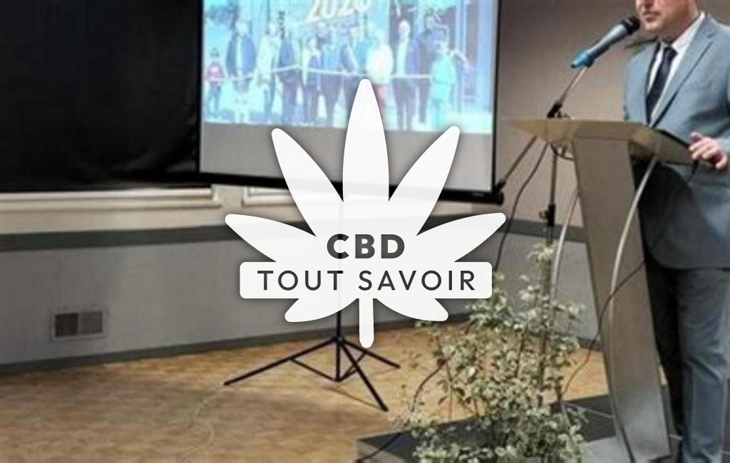 Village à La-Noe-Blanche avec feuille Cannabis CBD