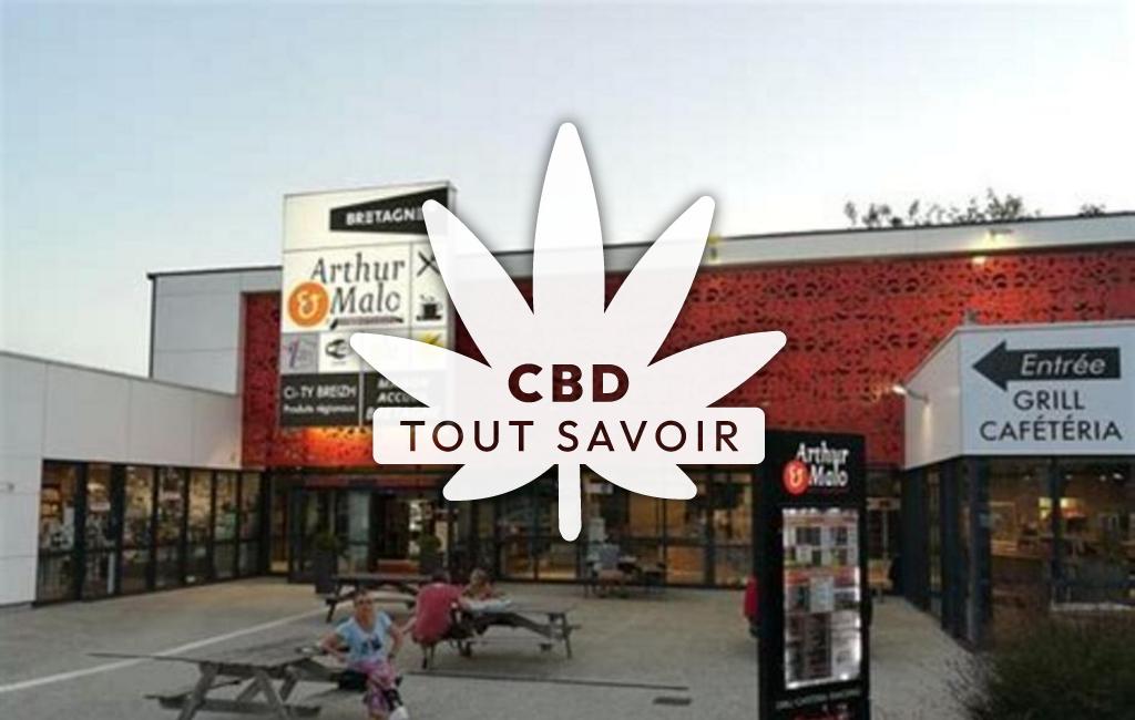 Village à Erbree avec feuille Cannabis CBD